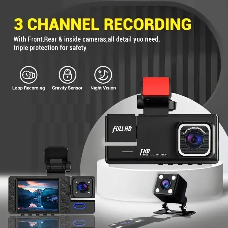 Dash Cam 3 Channel 32 GB card